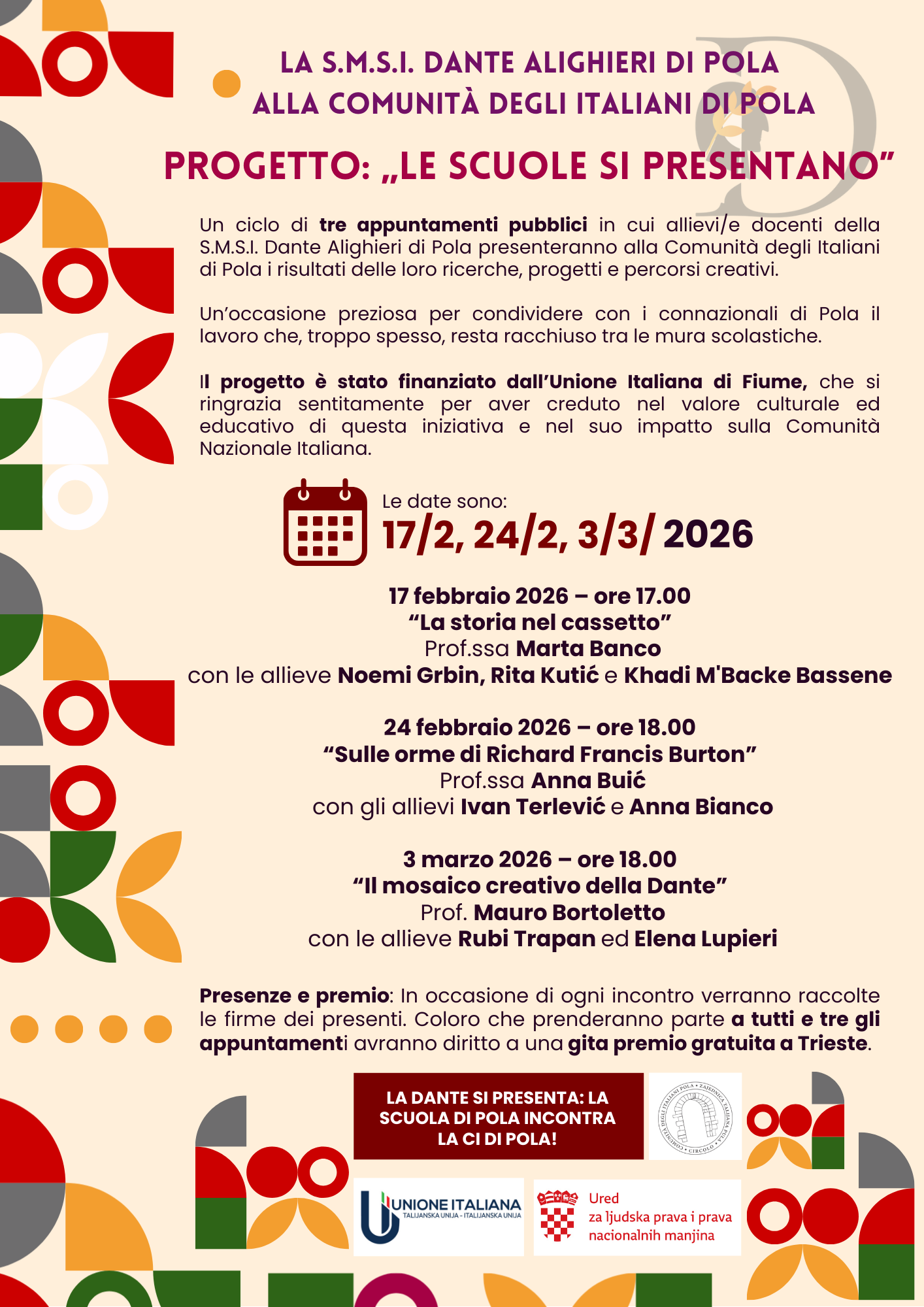 La S.M.S.I. Dante Alighieri di Pola presenta il progetto